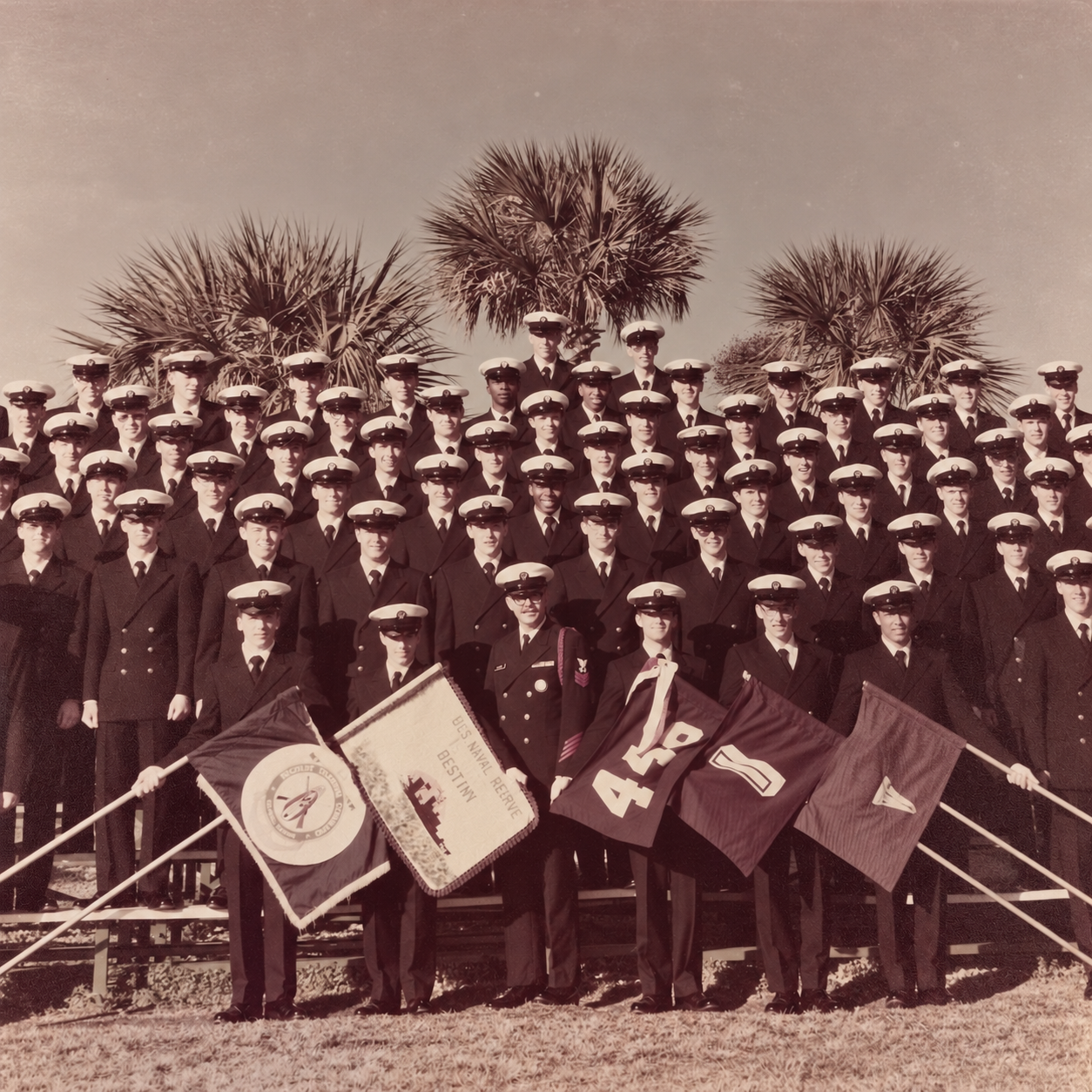Dan Murray at U.S. Navy boot camp graduation ceremony, Orlando, Florida, 1975
