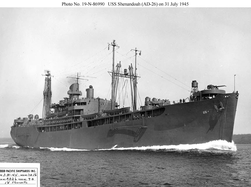 USS Shenandoah AD-26 Navy destroyer tender