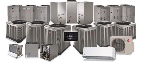 Rheem condenser units installed at a residential property